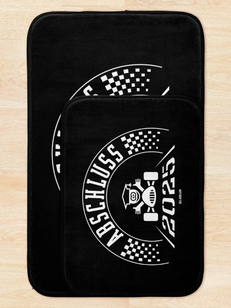 Thumbnail 5 of 6, Bath Mat, Graduation 2025 (Graduation / Finish Line / White) designed and sold by Roderix.