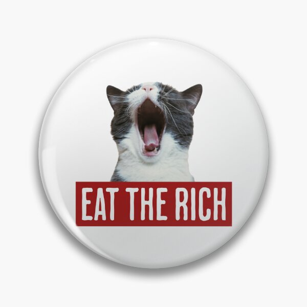 Item preview, Eat The Rich Funny Anti Capitalist Cat designed and sold by humnoo.