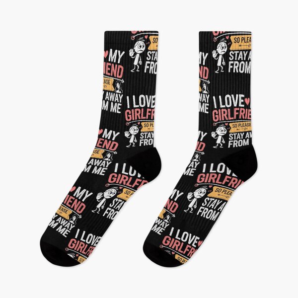 Item preview, Funny Valentine's Day Humor - I Love My Girlfriend Stay Away From Me designed and sold by tmerchtrends.