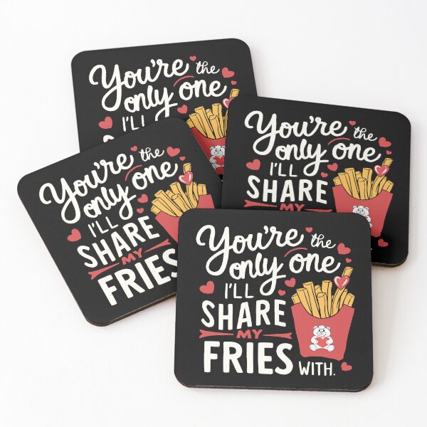 Item preview, You are The Only One I’ll Share My Fries With | Cute and Funny Valentines designed and sold by trendparrot.
