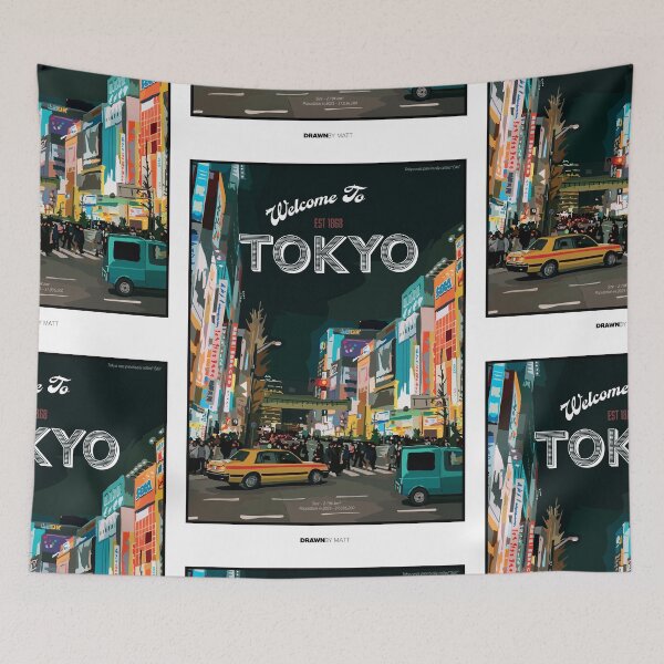 Item preview, Welcome to Tokyo Drawing designed and sold by DrawnByMatt.