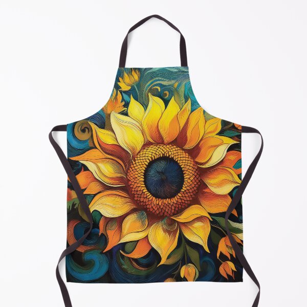 Item preview, Bold, thick-stroked sunflowers in swirling pattern design. designed and sold by HEMRO.