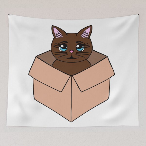 Item preview, Cat In A Cardboard Box designed and sold by Sartoris Art.
