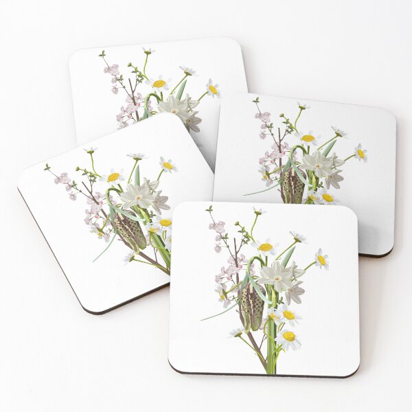 Item preview, Set of Chamomile (Daisy) bouquets, white flowers, buds, green leaves, fritillary (Fritillaria). designed and sold by MatyKotiv.
