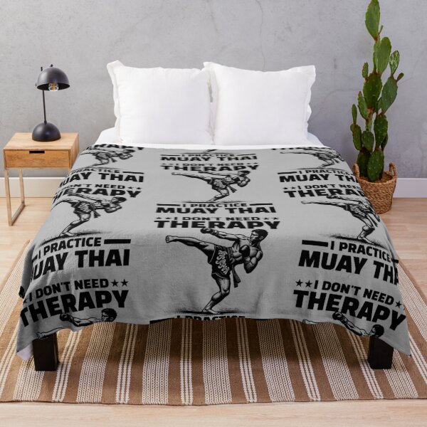 Item preview, I Don't Need Therapy I Practice Muay Thai Combat Sports Lover Boxing Practitioner Boxer designed and sold by KLArtzStore.