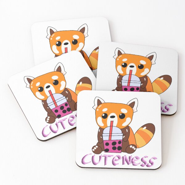 Item preview, Red Panda with bubble tea designed and sold by WHemporium.