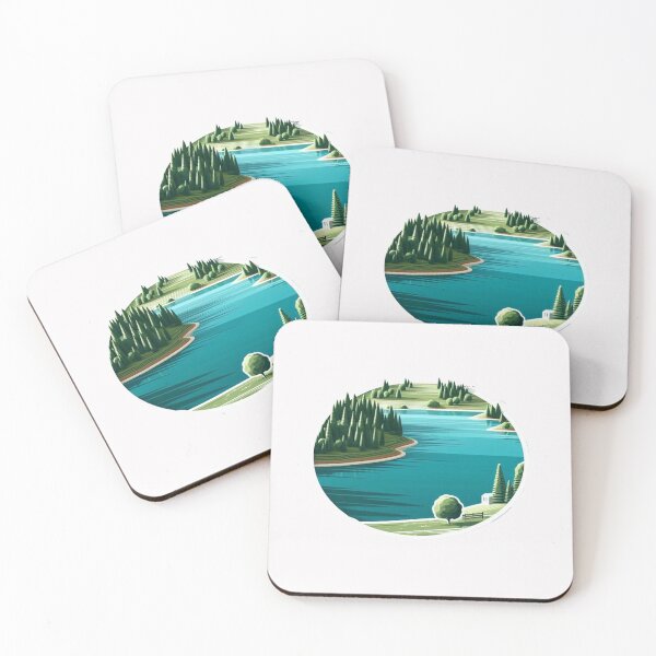 Item preview, Cedar Bluff Reservoir: 3D Sketch of Kansas's Serene Lake and Landscape,  designed and sold by PaintMeWorld.