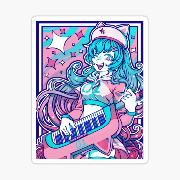Item preview, Pop Art Pink Neko Miku Ver 1 designed and sold by ACenturyMage.