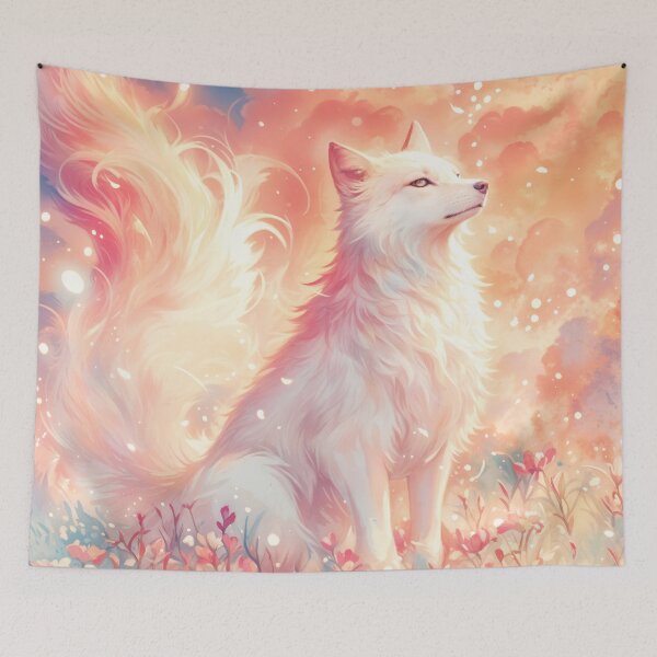 Item preview, Wolf Under the Cloudy Starry Sky designed and sold by AshiraCreations.
