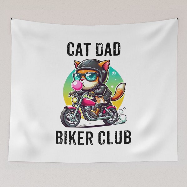 Item preview, Cat Dad Biker dad Cat owner dad Cute gift for dad Father's day gift Birthday gift designed and sold by WHDProduction45.