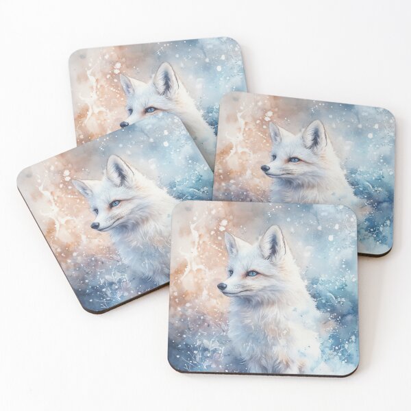 Item preview, Elegant Winter Fox Amid Snowy Flowers designed and sold by AshiraCreations.