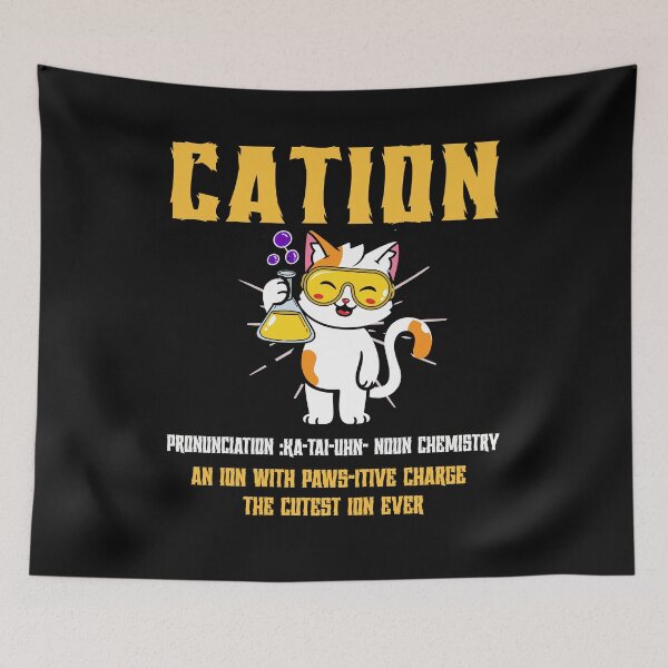 Item preview, Cation Funny Chemistry Humor Science Teacher Cat Pun designed and sold by MizoX7.