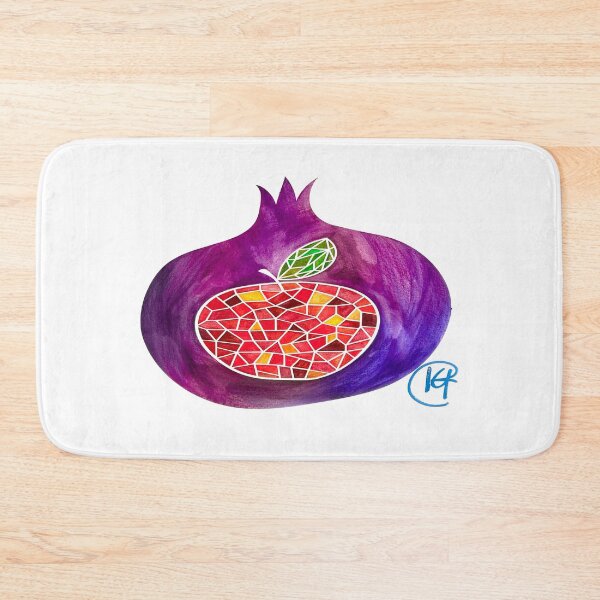 Item preview, Pomegranate Apple Rosh Hashana Mosaic Art designed and sold by Kalli Taub Art.