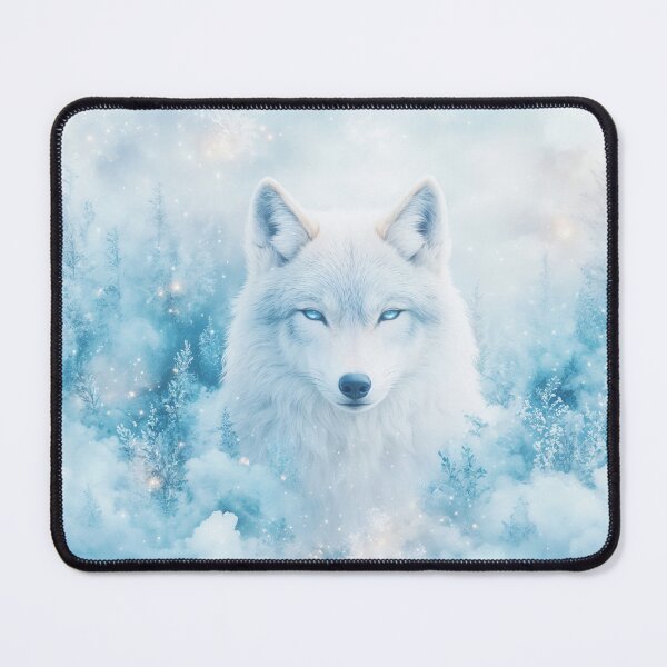 Item preview, Cosmic White Wolf in Winter Landscape designed and sold by AshiraCreations.