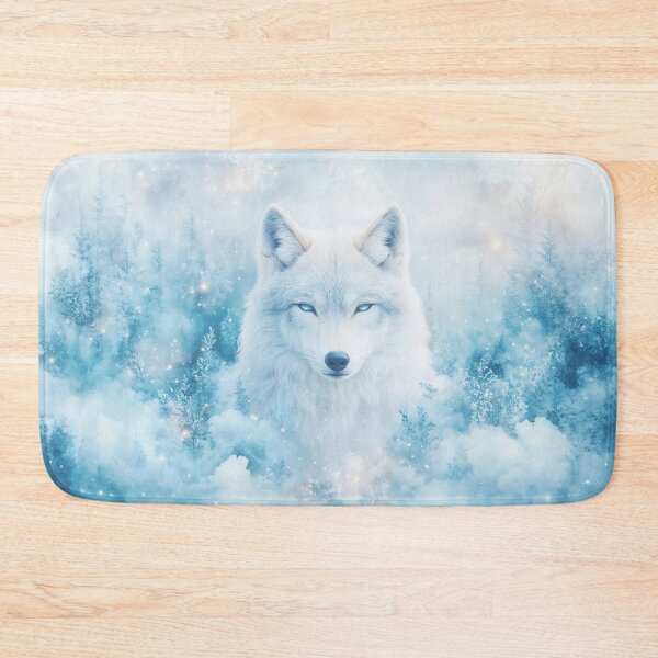 Item preview, Cosmic White Wolf in Winter Landscape designed and sold by AshiraCreations.