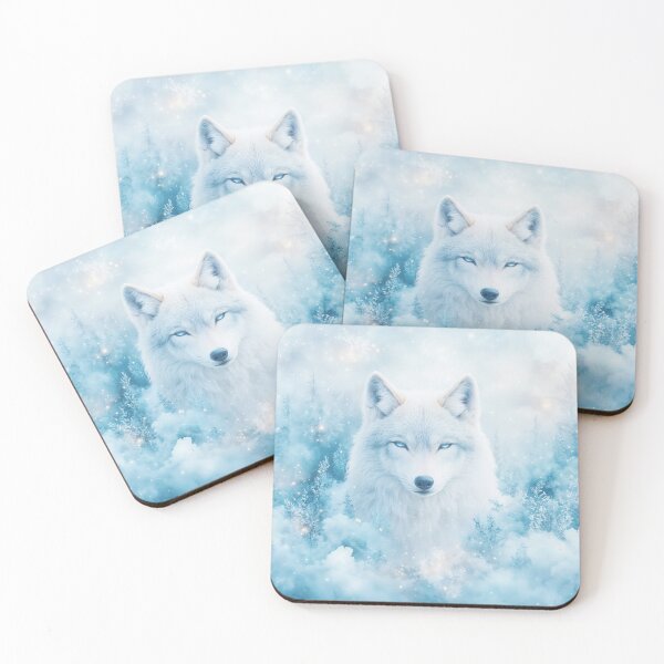 Item preview, Cosmic White Wolf in Winter Landscape designed and sold by AshiraCreations.