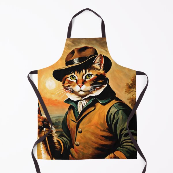 Item preview, Vintage Cat Art: Cat Fisherman Portrait | Animal Art | Cat Art | Cat Oil Painting designed and sold by UnhingedBird.