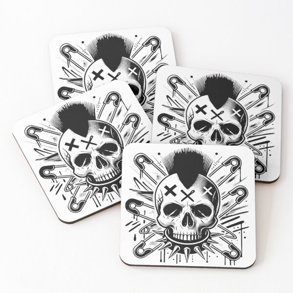 Item preview, Punk Skull With Mohawk designed and sold by UNK-Fatigues.