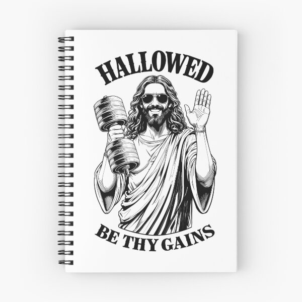 Item preview, Hallowed Be Thy Gains Jesus Gym Dumbbell Weight Lifter Mass designed and sold by GrandeDuc.