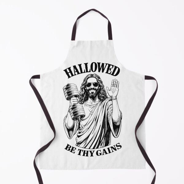 Item preview, Hallowed Be Thy Gains Jesus Gym Dumbbell Weight Lifter Mass designed and sold by GrandeDuc.