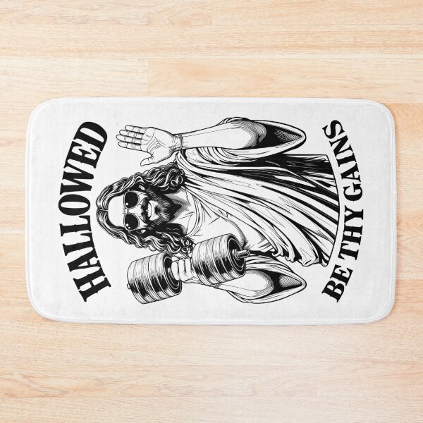 Item preview, Hallowed Be Thy Gains Jesus Gym Dumbbell Weight Lifter Mass designed and sold by GrandeDuc.
