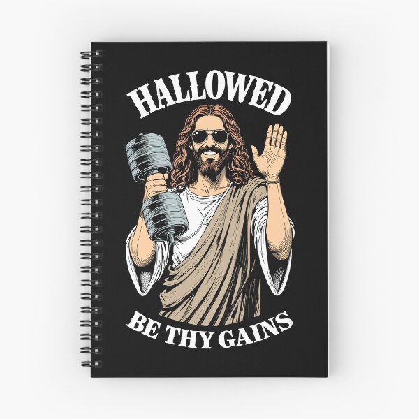 Item preview, Hallowed Be Thy Gains Jesus Gym Dumbbell Weight Lifter Mass designed and sold by GrandeDuc.