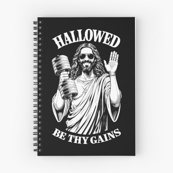 Item preview, Hallowed Be Thy Gains Jesus Gym Dumbbell Weight Lifter Mass designed and sold by GrandeDuc.