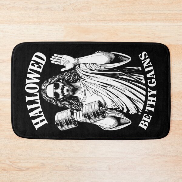 Item preview, Hallowed Be Thy Gains Jesus Gym Dumbbell Weight Lifter Mass designed and sold by GrandeDuc.