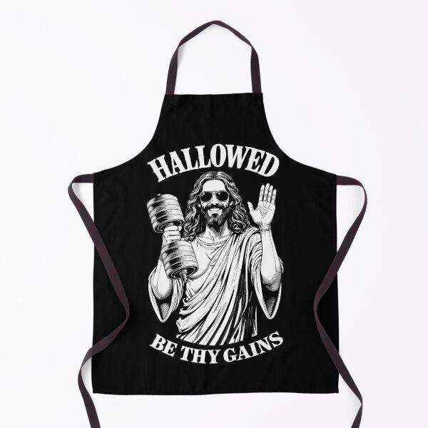 Item preview, Hallowed Be Thy Gains Jesus Gym Dumbbell Weight Lifter Mass designed and sold by GrandeDuc.