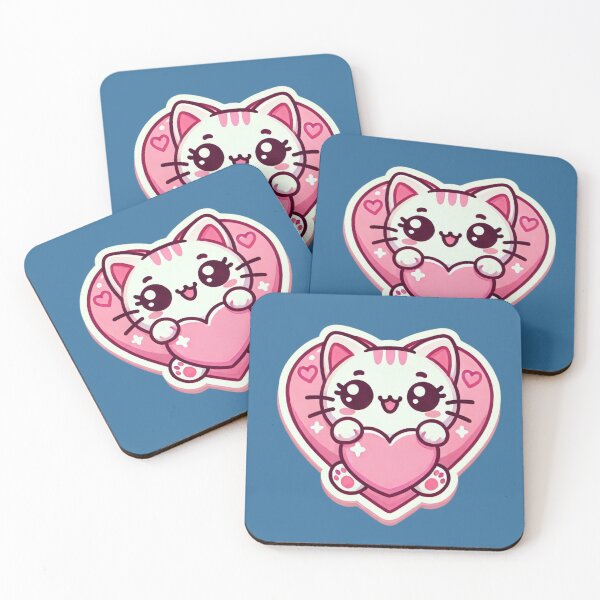 Item preview, Valentines day Kitty With Hearts designed and sold by ArtistEmbrace.