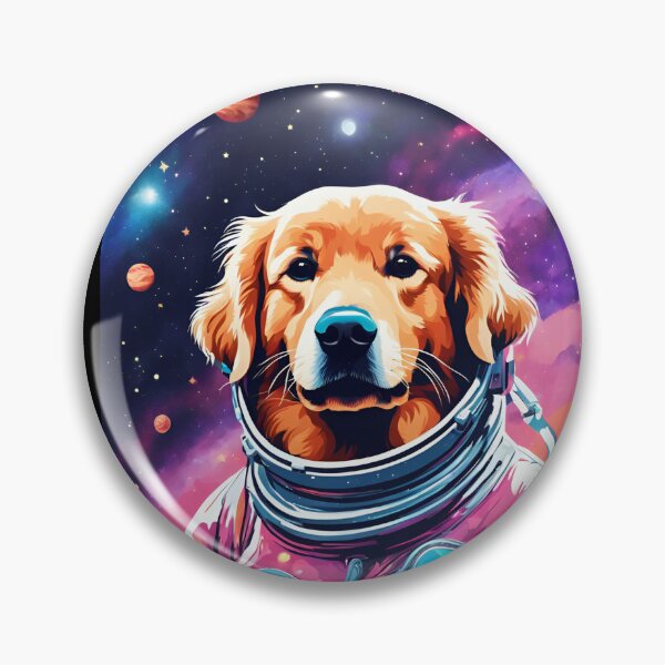 Item preview, Astronaut Golden Retriever dog in space designed and sold by Golden-Heaven.