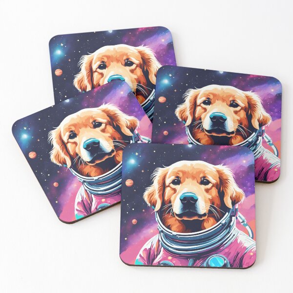 Item preview, Astronaut Golden Retriever dog in space designed and sold by Golden-Heaven.