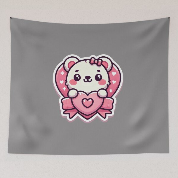 Item preview, Valentines day Teddy With Hearts designed and sold by ArtistEmbrace.