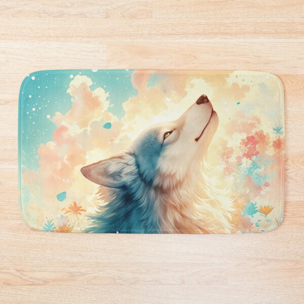 Item preview, Dreamy Wolf Surrounded by Flowers designed and sold by AshiraCreations.