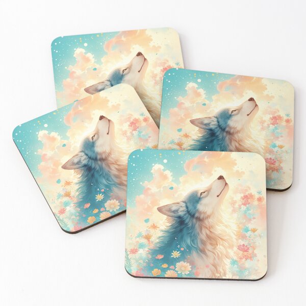 Item preview, Dreamy Wolf Surrounded by Flowers designed and sold by AshiraCreations.