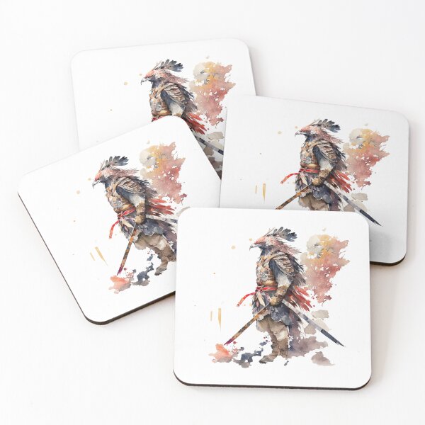 Item preview, Samurai Eagle Watercolor designed and sold by Marcu Ioachim.
