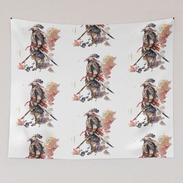 Item preview, Samurai Eagle Watercolor designed and sold by Marcu Ioachim.