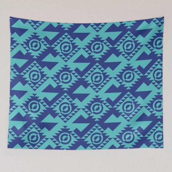 Item preview, Bold Tribal inspired Block Quilt Geometry designed and sold by NancyDzines.