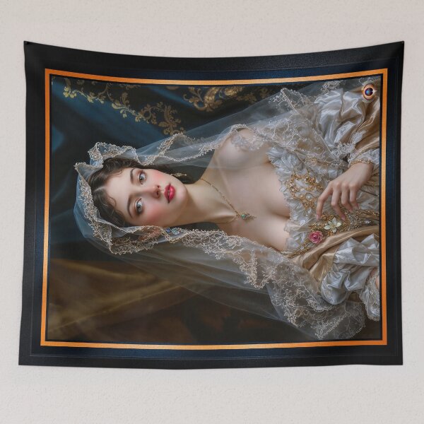 Item preview, Portrait Of Isabella Celeste Dufresne, A Picture Of Feminine Grace Alluring AI Concept Art by Xzendor7 designed and sold by Xzendor7 Digital Art Creations.