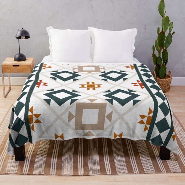 Item preview, Rustic Geometric Quilt Pattern with Star and Diamond Details designed and sold by BlueLela.