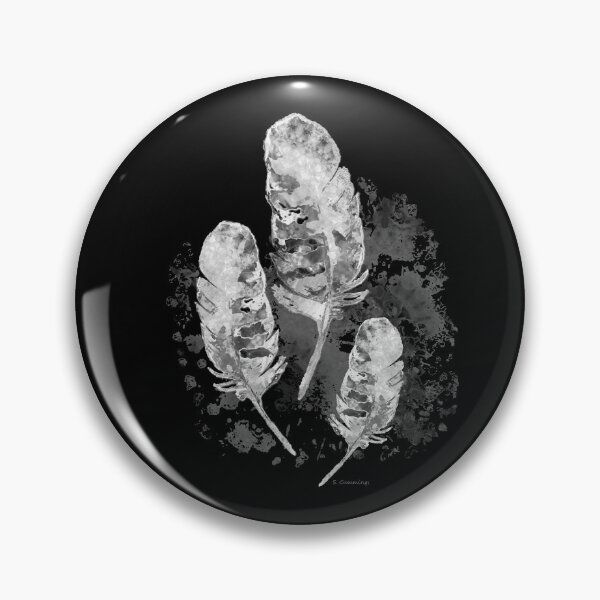 Item preview, Soft Gray Feathers 2 Black And White Art designed and sold by Sharon Cummings Art.
