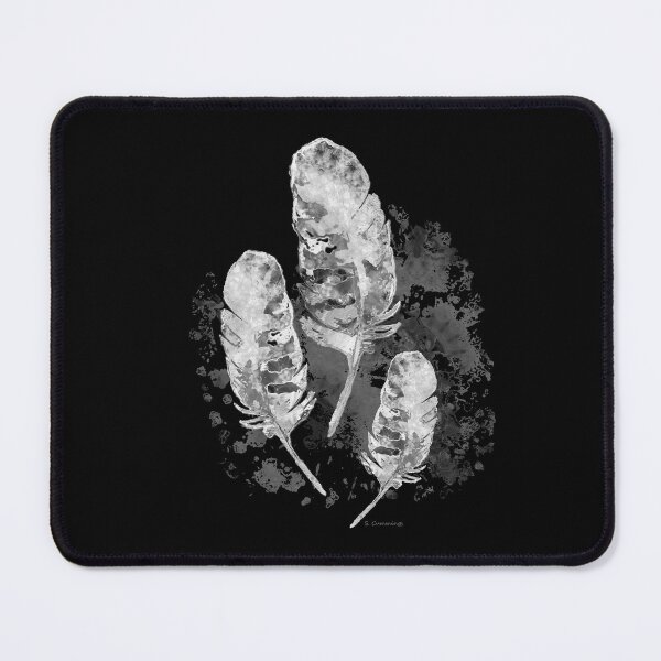 Item preview, Soft Gray Feathers 2 Black And White Art designed and sold by Sharon Cummings Art.