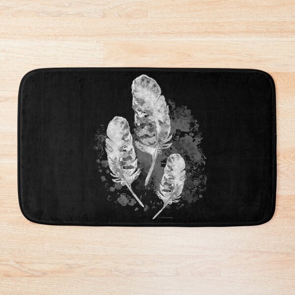 Item preview, Soft Gray Feathers 2 Black And White Art designed and sold by Sharon Cummings Art.
