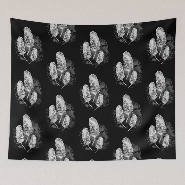 Item preview, Soft Gray Feathers 2 Black And White Art designed and sold by Sharon Cummings Art.