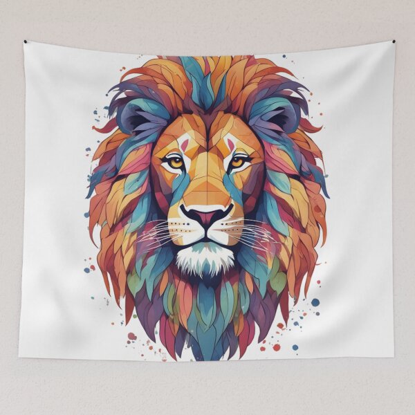 Item preview, Lion multicolour designed and sold by Art-fashiontop.