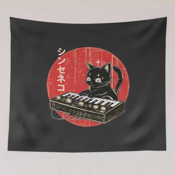 Item preview, Cat Synthesizer Vintage Japanese Synth Cat designed and sold by wowwowmeow.