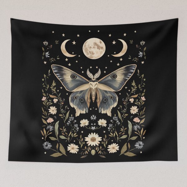 Item preview, Witchy Cottagecore Botanical Moth designed and sold by Enyr.