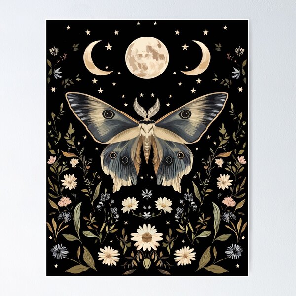 Aperçu de l'œuvre Papillon botanique Witchy Cottagecore créée et vendue par Enyr.
