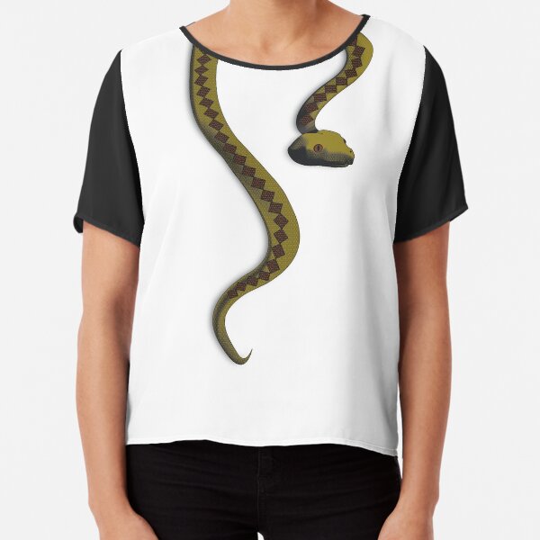 Snake Drape Chiffon Top