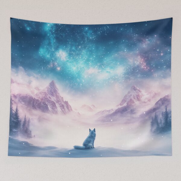 Item preview, Majestic Wolf and Snowy Mountains designed and sold by AshiraCreations.